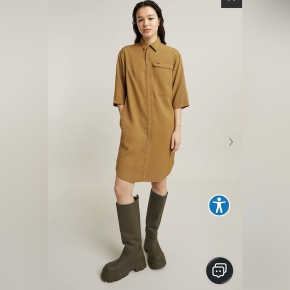 G-STAR • Women’s Cargo Beige Tunic Dress XS NWT - Picture 6 of 9